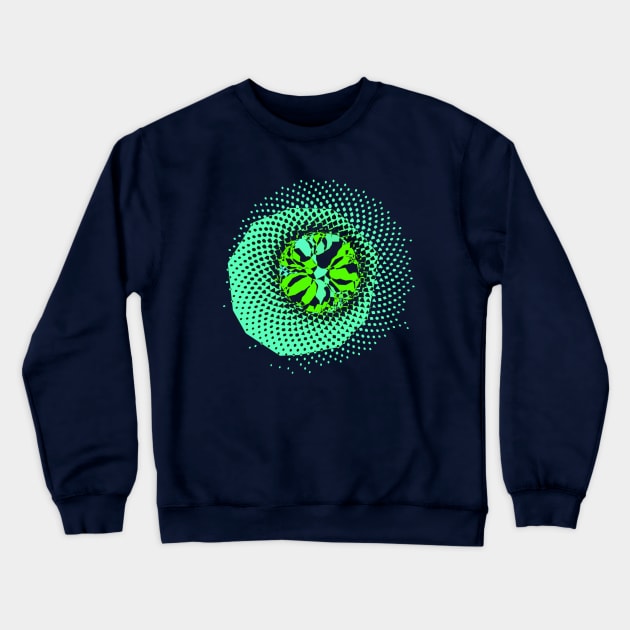 3D Crystal Phyllotaxis Flower Crewneck Sweatshirt by quasicrystals